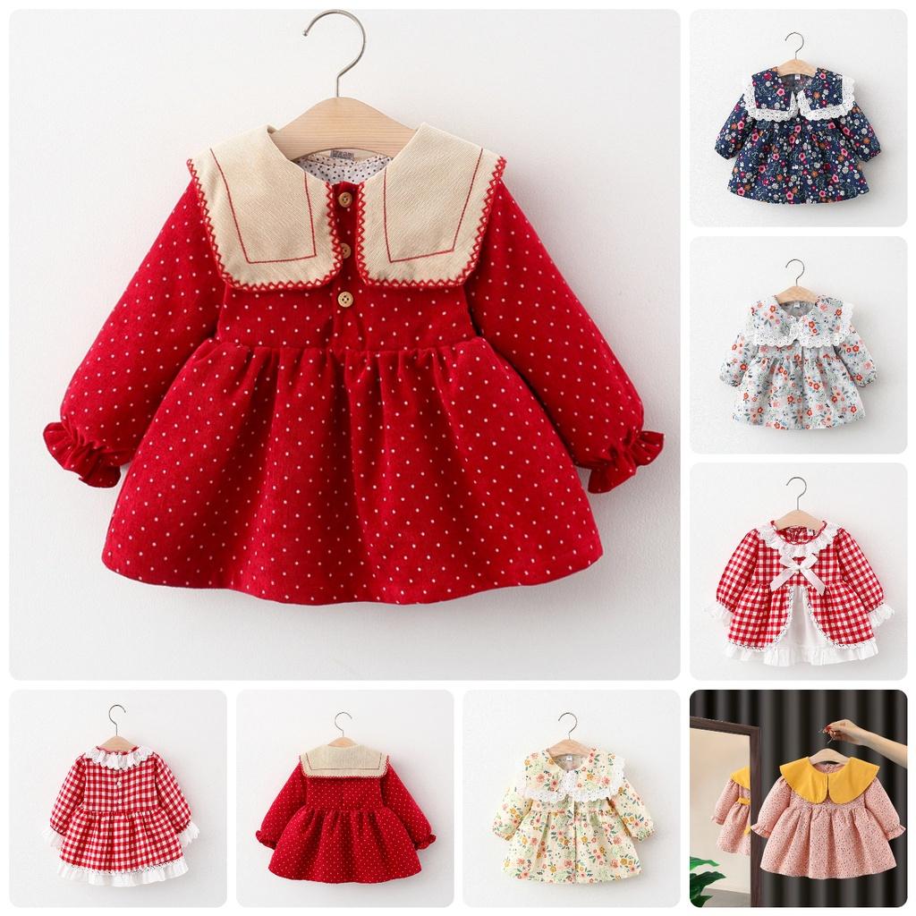 VN34 Size 70-110 (4-17kg) Váy đầm bé gái 1 đến 3 tuồi (Đầm babydoll công chúa) Thời trang trẻ Em hàng quảng châu