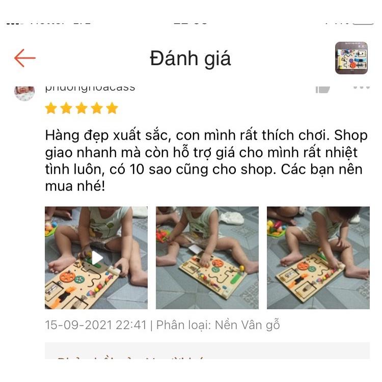 Đồ chơi bằng gỗ Bảng bận rộn mini ,bảng busy board giúp bé phát triển tư duy não bộ và rèn tính kiên trì và đôi tay khéo léo