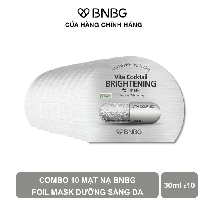 Combo 10 Mặt Nạ Sáng Da BNBG Vita Cocktail BRIGHTENING Foil Mask 30mlx10