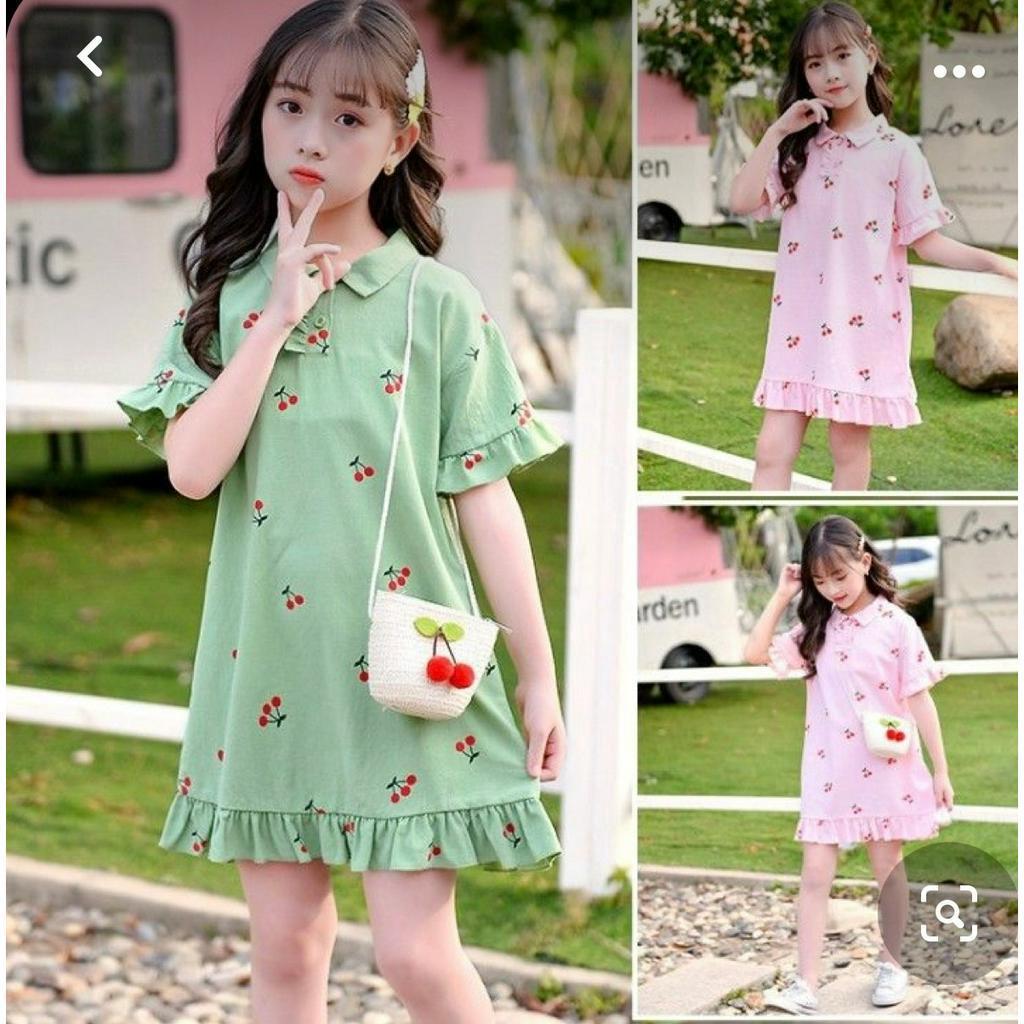 Rập giấy đầm sơ mi bé gái mã R474