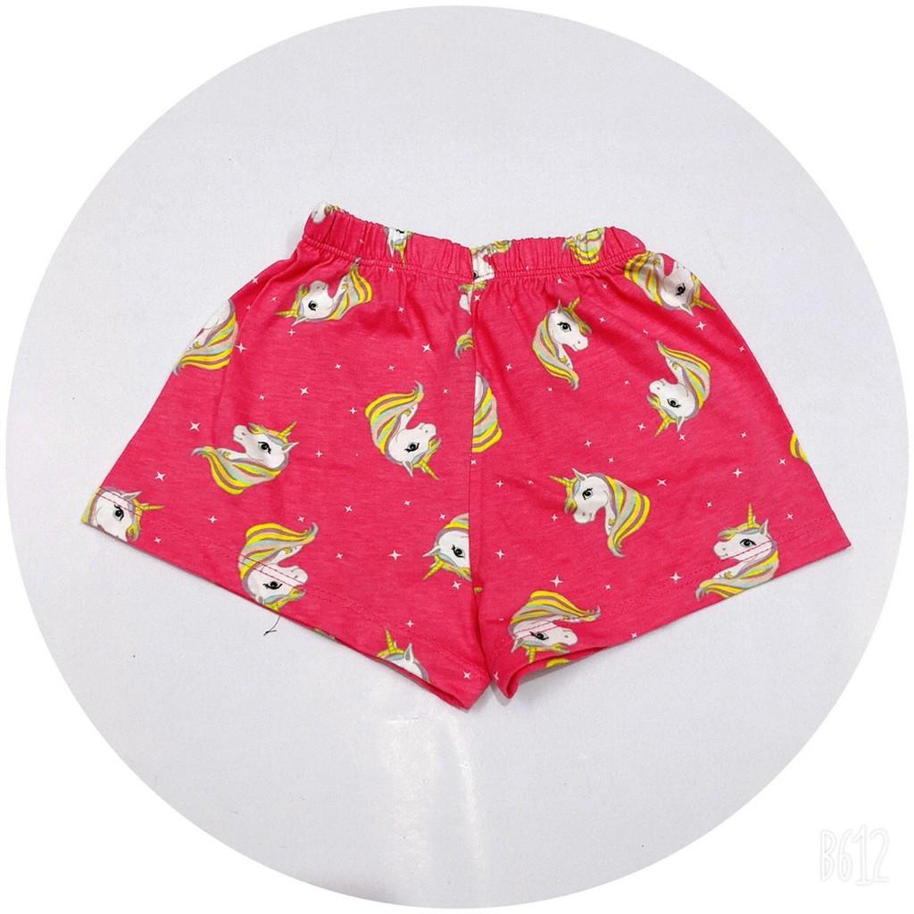 SET 10 QUẦN ĐÙI THUN COTTON NHIỀU HOẠ TIẾT CHO BÉ GÁI 