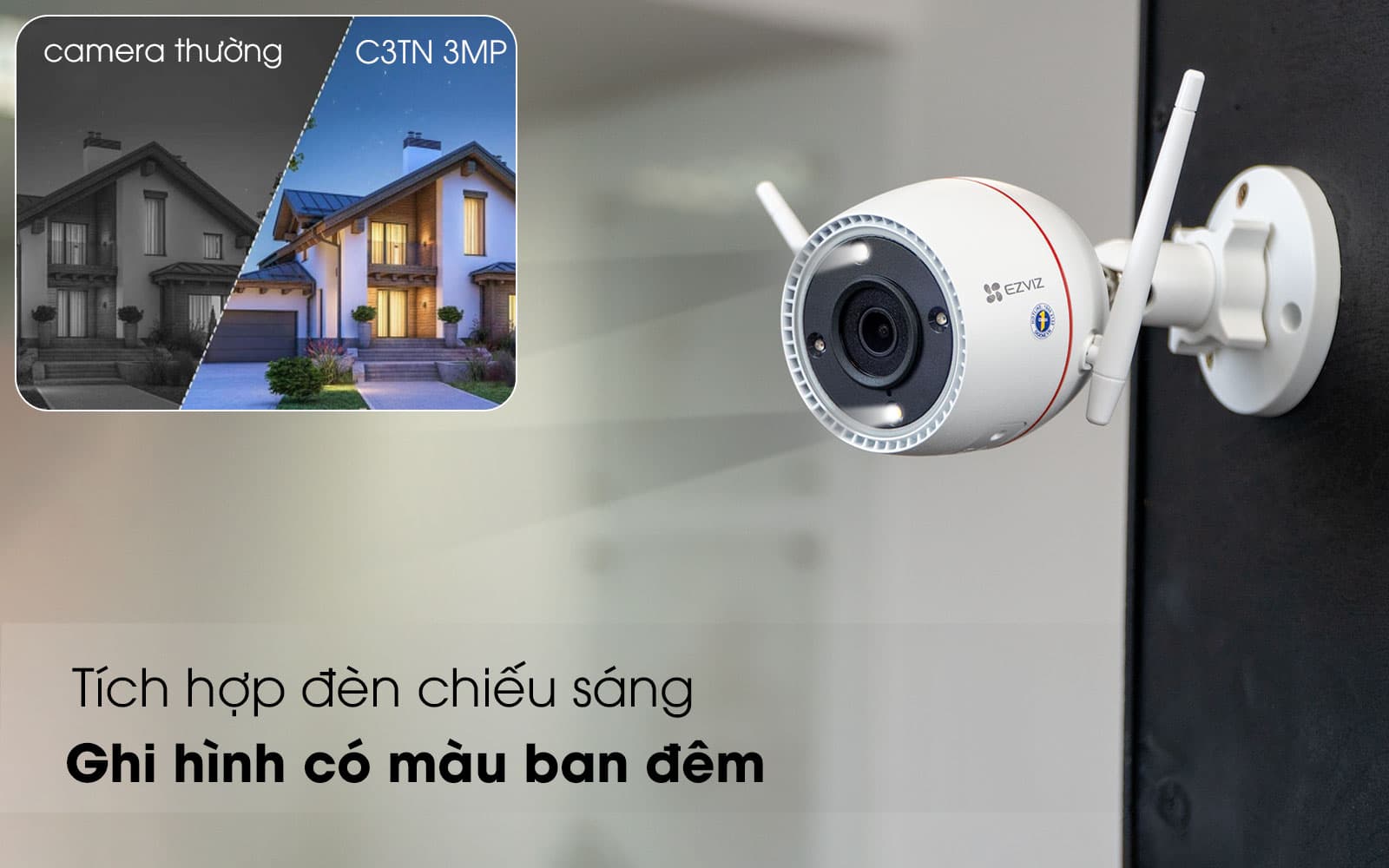 Camera Wifi EZVIZ C3TN 3MP đàm thoại 2 chiều - Hàng chính hãng