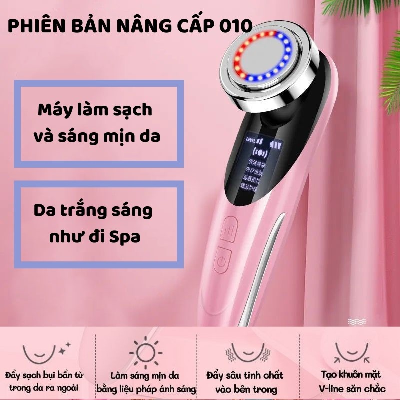 Máy Massage Mặt Cầm Tay Ion - Máy Điện Di Tinh Chất - Mát Xa Nâng Cơ Đẩy Dưỡng Chất - Chăm Sóc Da Tẩy Trang Trẻ Hóa da