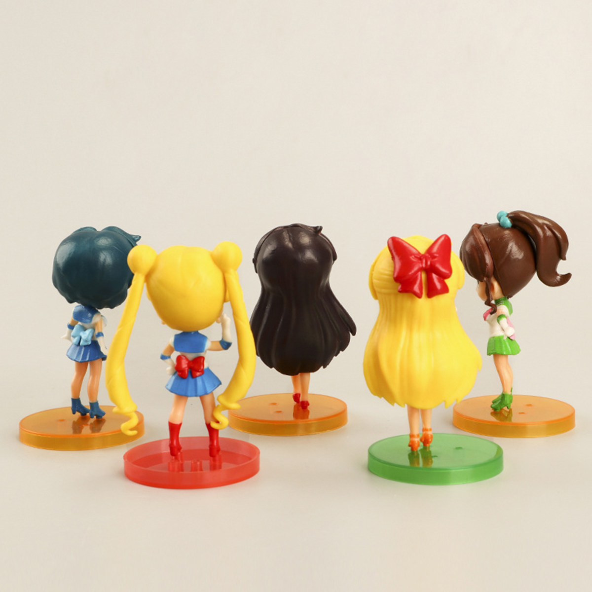 Bộ 5 đồ chơi Thủy thủ Mặt Trăng - Sailor Moon 8.5 cm tặng kèm giá đỡ