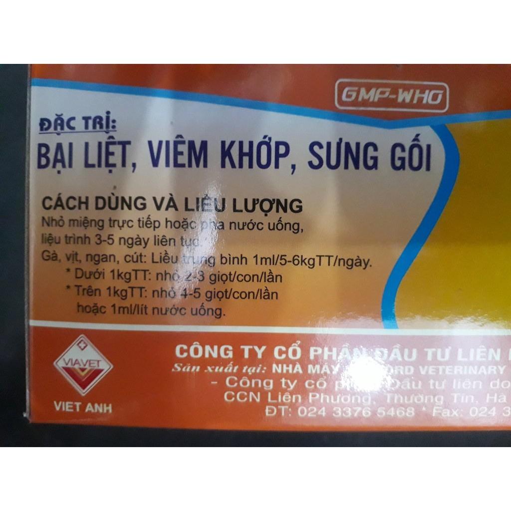 Via Khớp lọ 10ml. dùng cho gà, vịt, heo