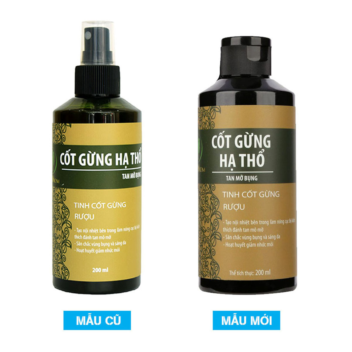 Cốt Gừng Hạ Thổ Tan Mỡ Bụng, Giữ Ấm Toàn Thân Cho Mẹ Sau Sinh Wonmom Chai 200Ml