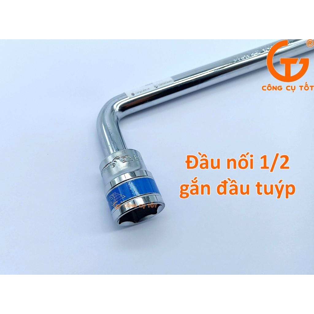 Tay vặn chữ L 1/2 inchthép CrV trắng 300mm