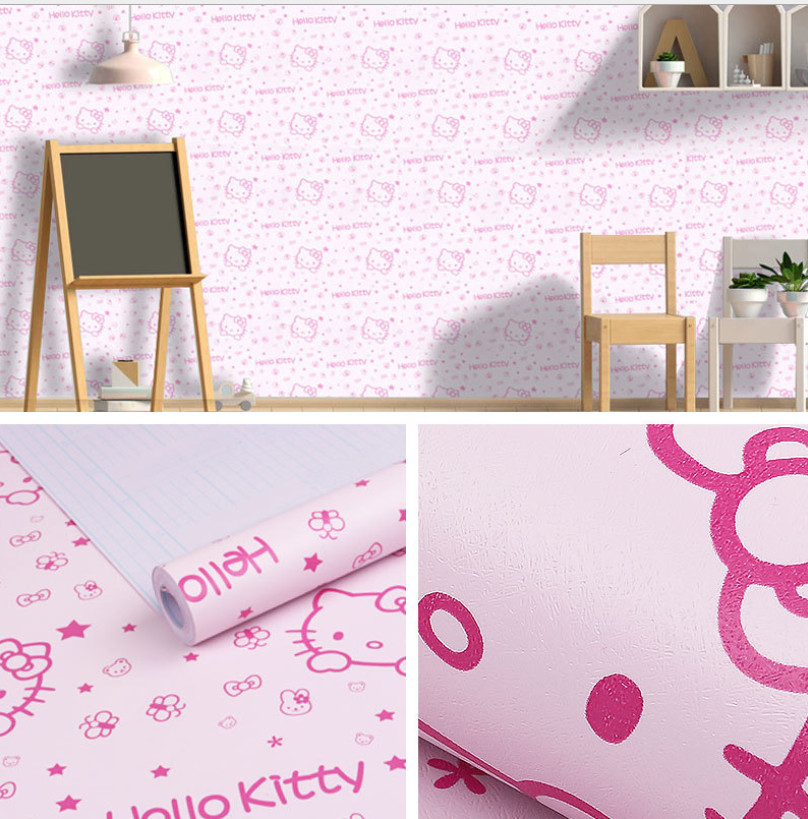 GIẤY DÁN TƯỜNG KHỔ 45CM X 10M HELLO KITTY
