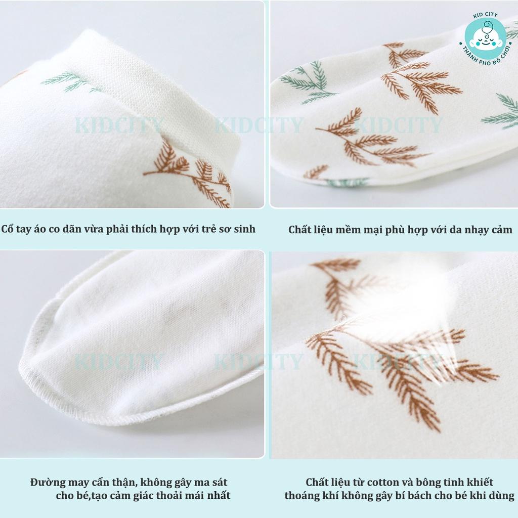 Bao Tay Cotton Mềm Mịn Chống Xước Nhiều Họa Tiết Cho Trẻ Sơ Sinh