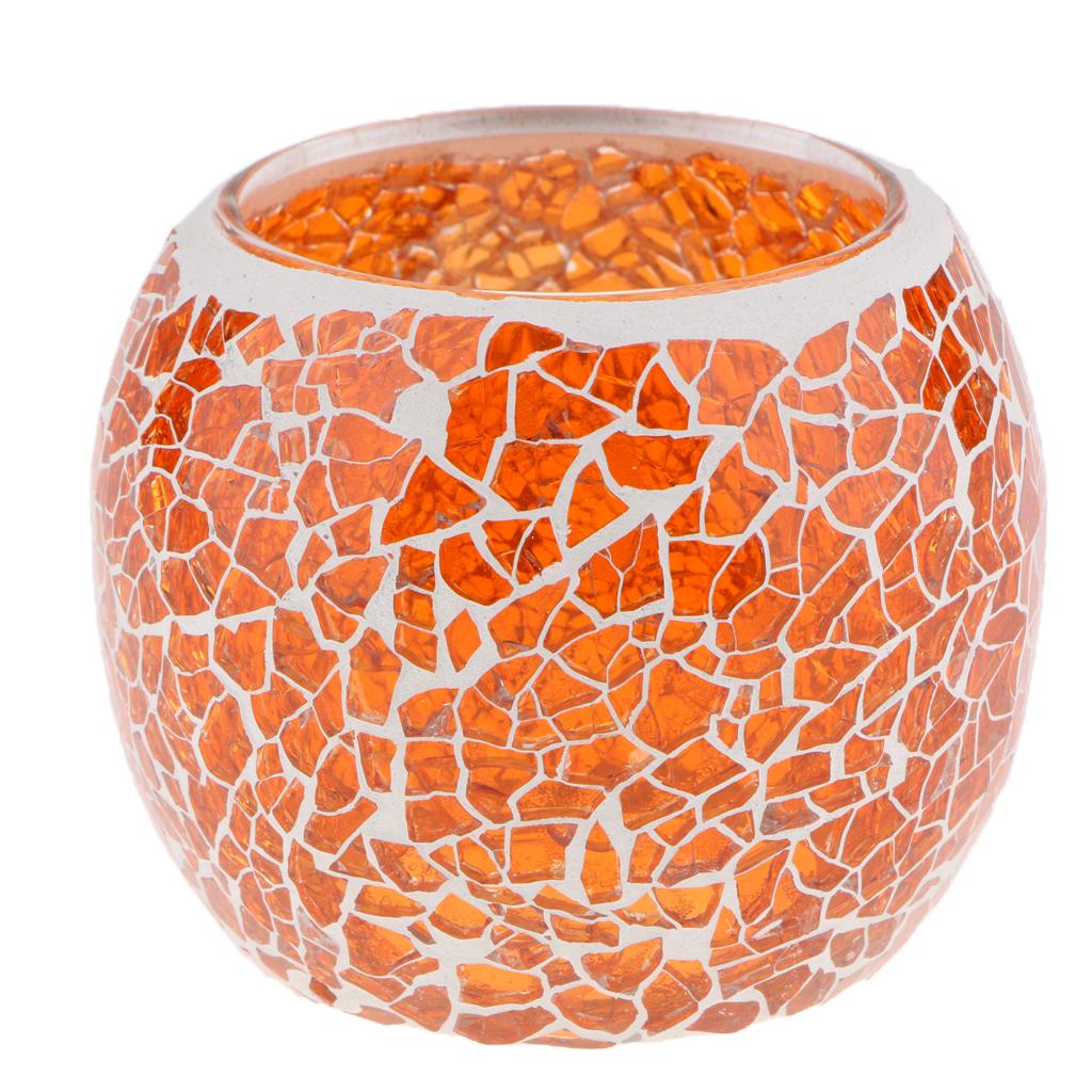 2X Mosaic Glass Lantern Votive Candle Tealight Holder Tealight Candle Holder Decoration # 9