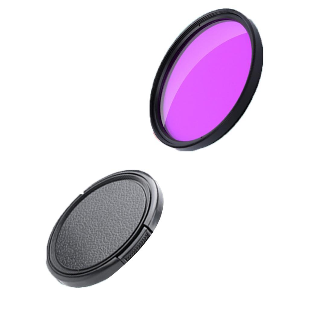 58mm  Lens Filter W/ Lens Caps Camera Lens for Underwater Photograph