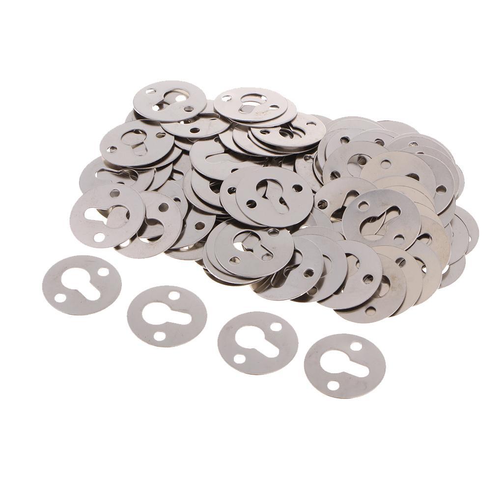 100Pcs Round Keyhole Hangers Fasteners Hanging Hardware for Picture Frame 23mm