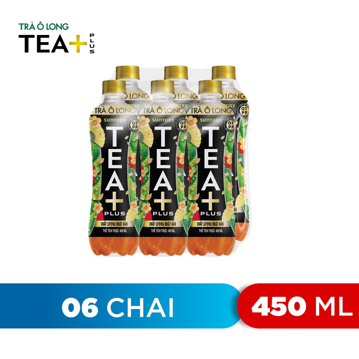 Lốc 6 Chai Trà Ô Long Tea+ Plus (450ml/Chai)