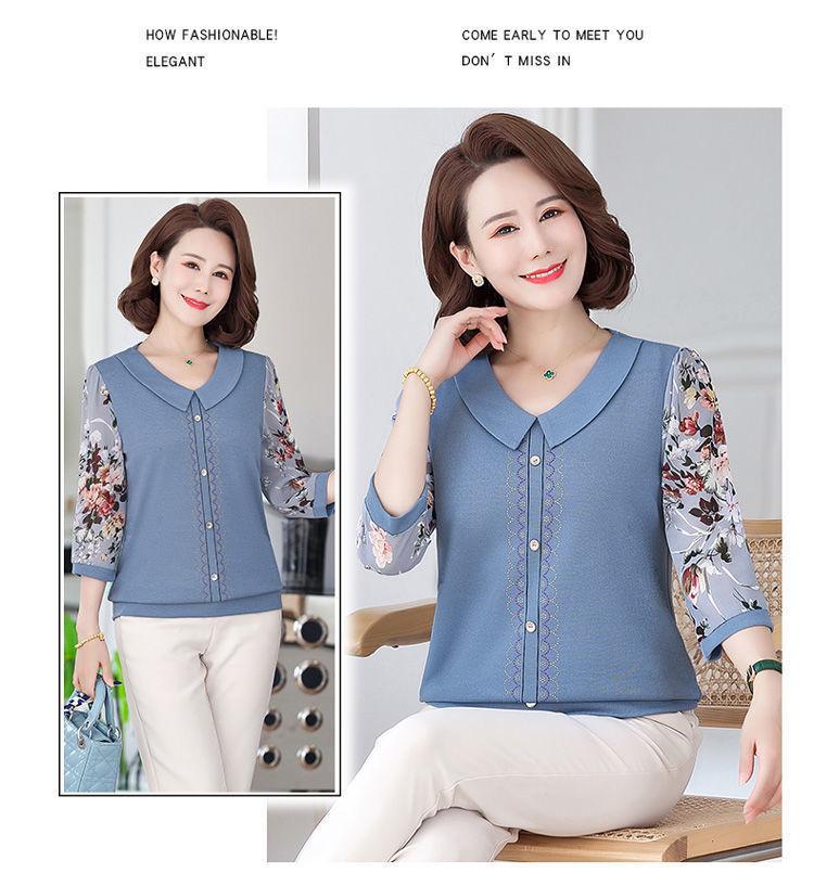 Áo Len nữ Trung Niên A90 - Áo kiểu trung tuổi U40 U50 cho mẹ thời trang thu đông Đẹp sang trọng cao cấp Bigsize giá rẻ