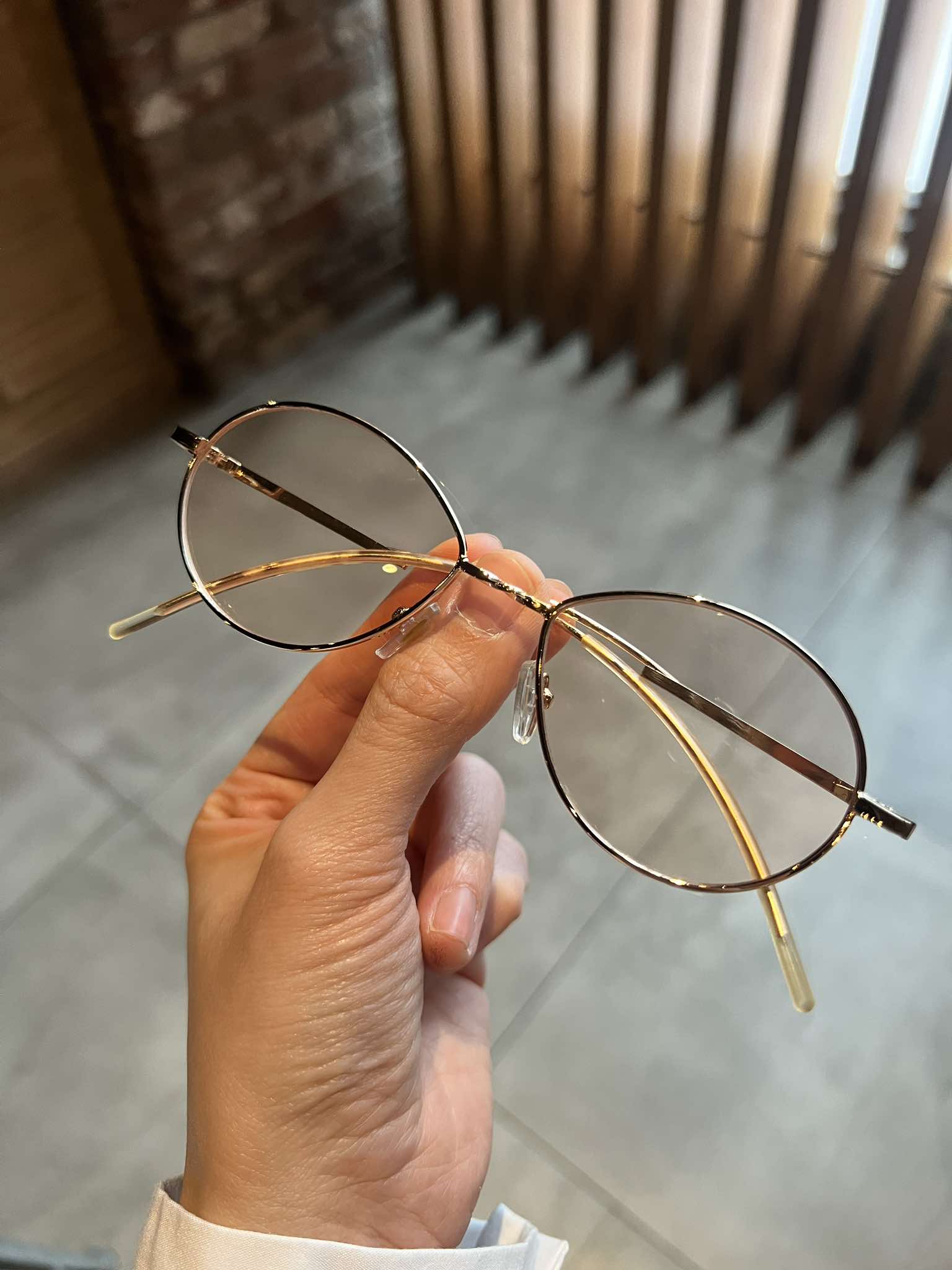 Kính thời trang Mắt bầu kim loại form nhỏ mini