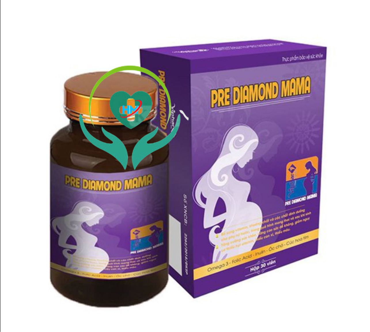 Bổ bà bầu pre diamond mama - Hộp 30 viên, vinaphar