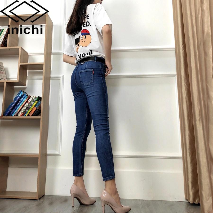 Quần jean nữ INICHI Q706 dáng skinny ôm chất co dãn dài 9 tấc xịn xò tôn dáng