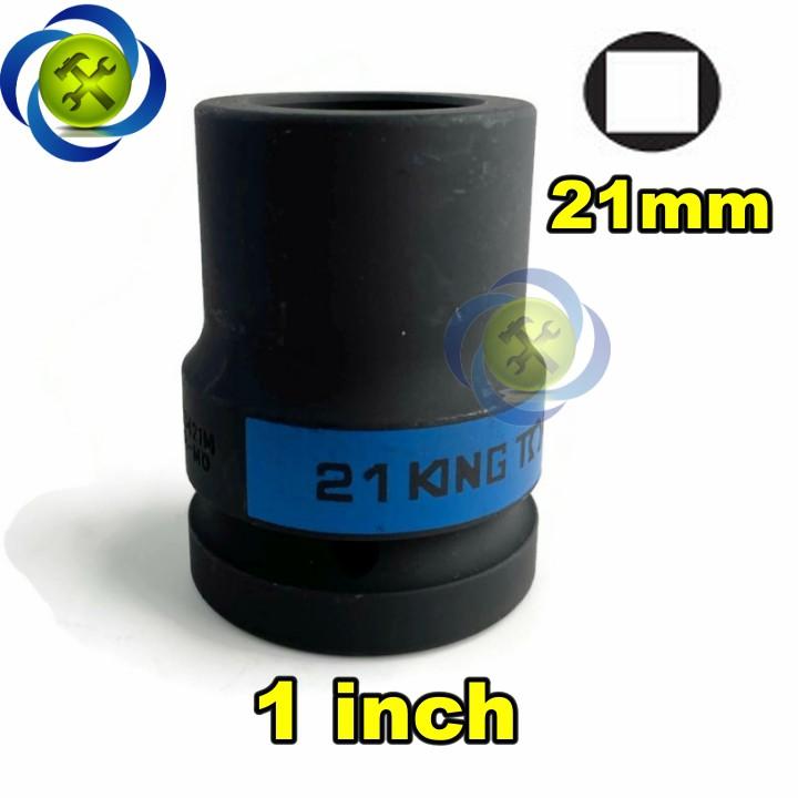 Tuýp vuông Kingtony 853421 loại 1 inch 4 cạnh đen 21mm