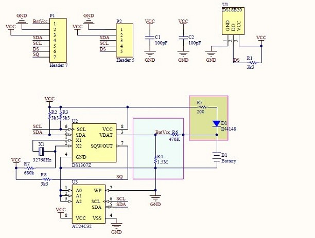 Module DS1307 + 24C32 (RTC / I2C)
