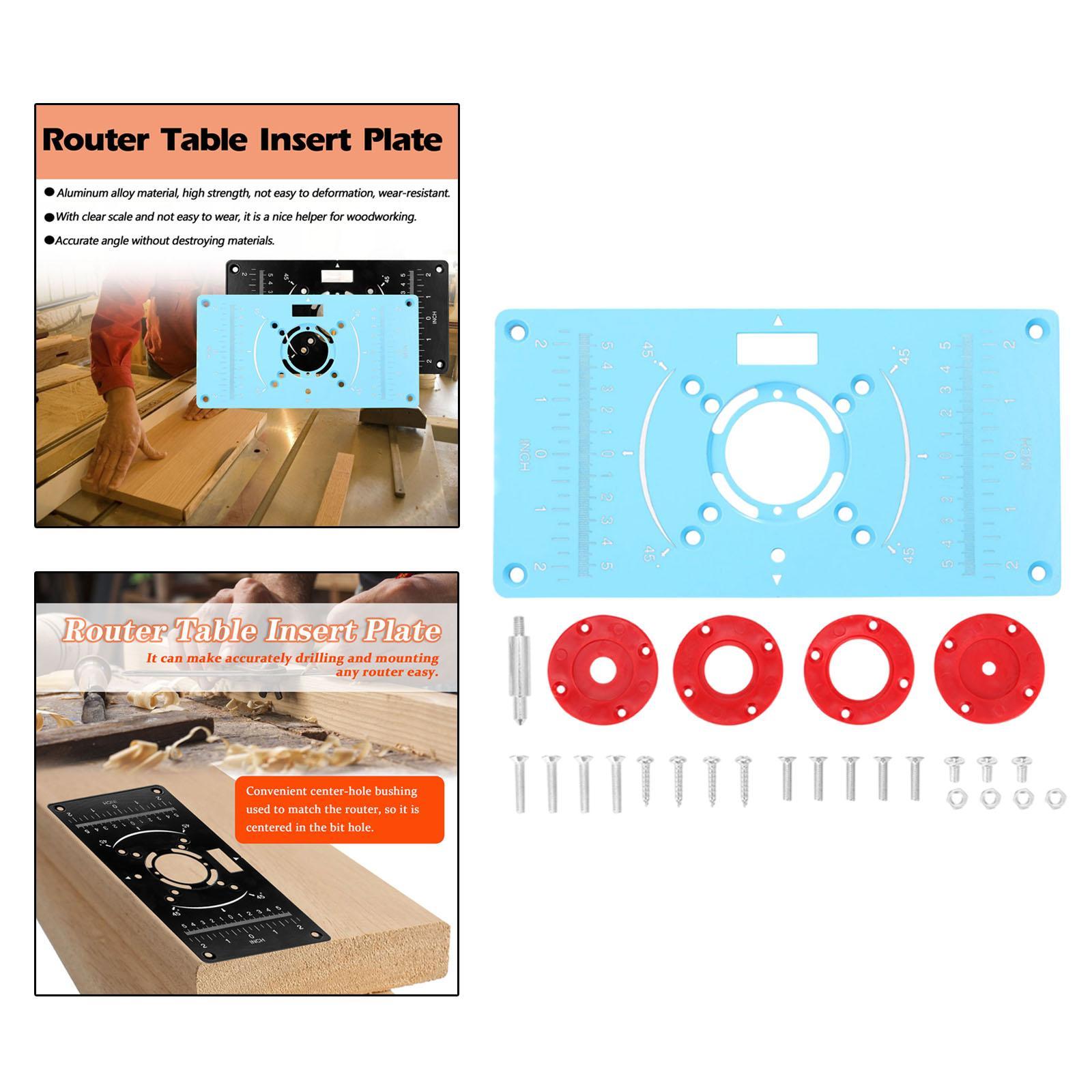 Router Table Insert Plate Wood Milling Flip Board for Woodworking
