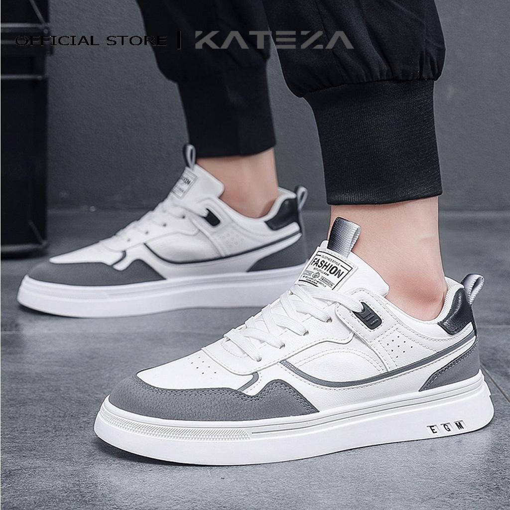 Giày nam thể thao thời trang cổ thấp dễ phối đồ chất da đẹp đủ full size, Giày sneaker nam KATEZA62