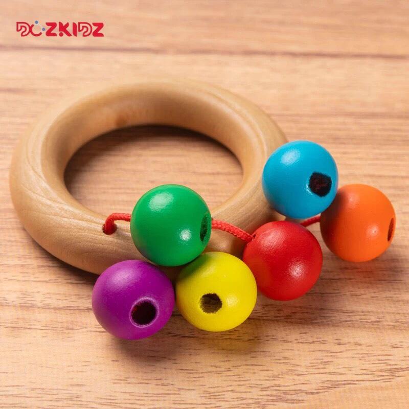 Đồ chơi gỗ âm nhạc - Combo 4 xúc xắc cho trẻ từ 0 tuổi - DOZKIDZ