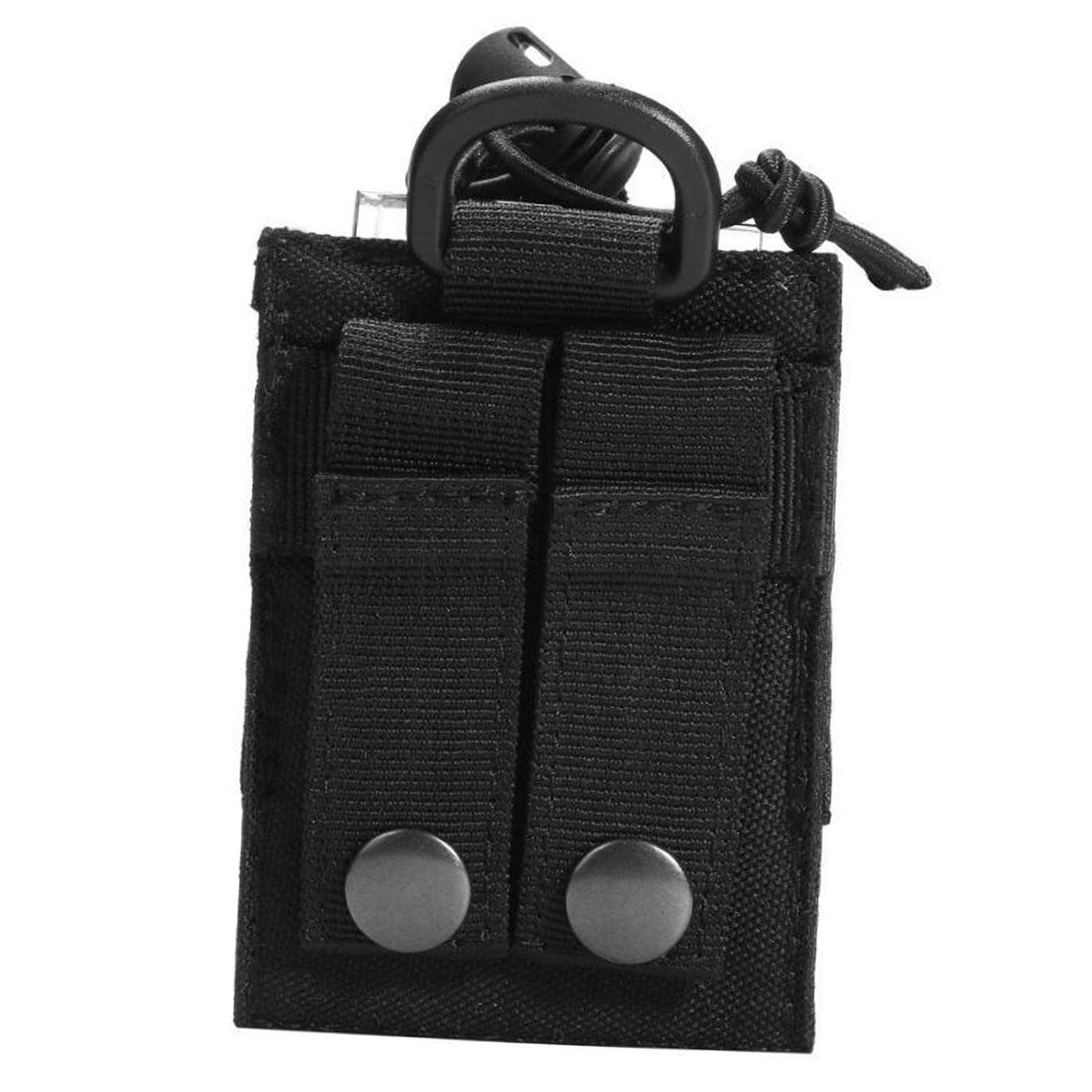 Radio Pouch Holder Multipurpose Durable Belt Waist Bag for Camping Outdoor Black