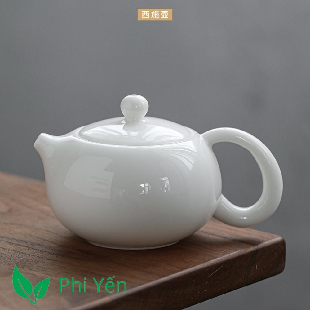 Ấm trà Tây Thi - Bạch Định thấu quang