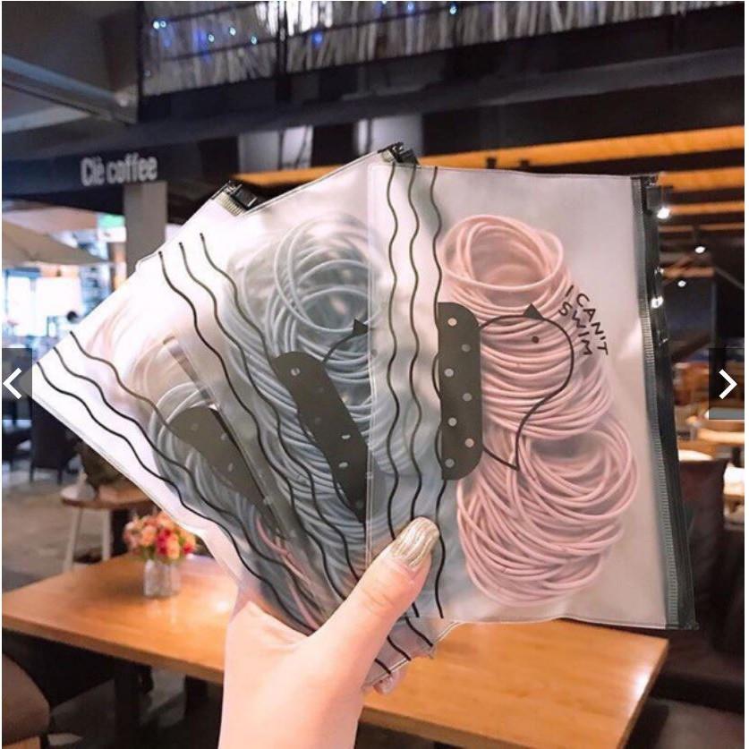 Chun Cột Tóc Trơn Nhiều Màu - MÀU XÁM