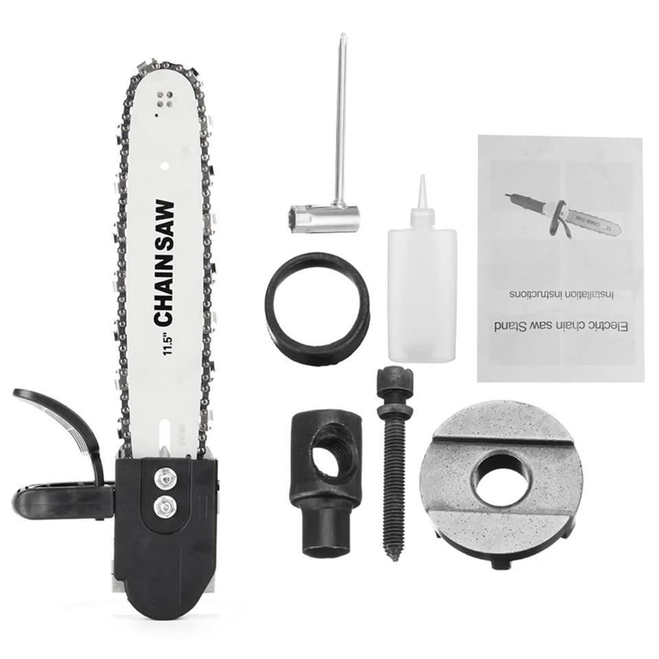 Lưỡi cưa xích gắn máy mài cầm tay - CHAIN SAW LOẠI 1 - Có bình tra nhớt tự động - Bộ lưỡi cưa xích