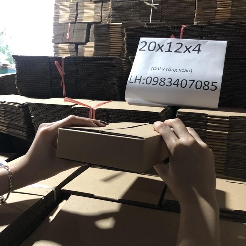 20x12x4 hộp carton đóng hàng giá xưởng(combo 100hộp)