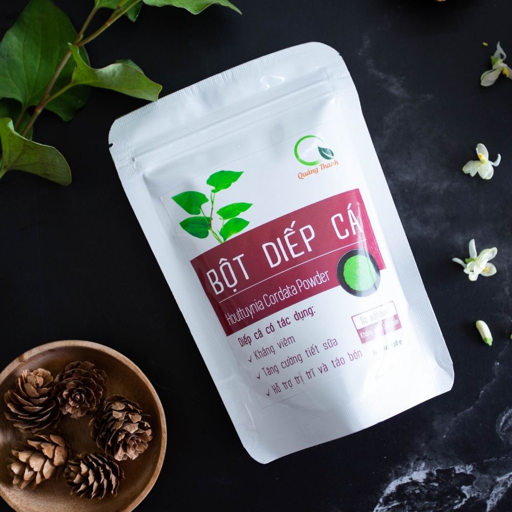 Bột Diếp Cá Quảng Thanh gói 100g thanh nhiệt, giải độc, cầm máu - Kháng khuẩn, kháng viêm, chống oxy hóa