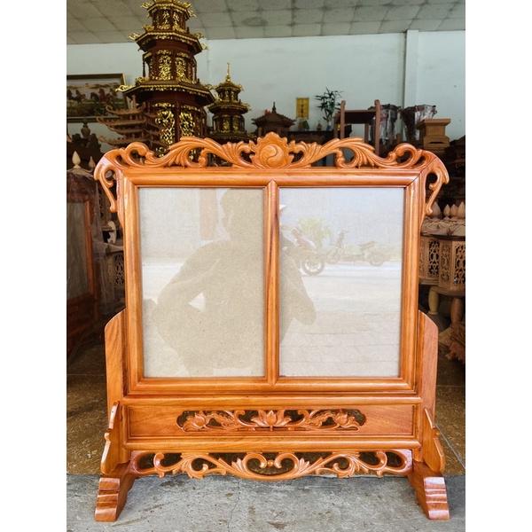 Khung ảnh thờ đôi gỗ hương 20x30cm
