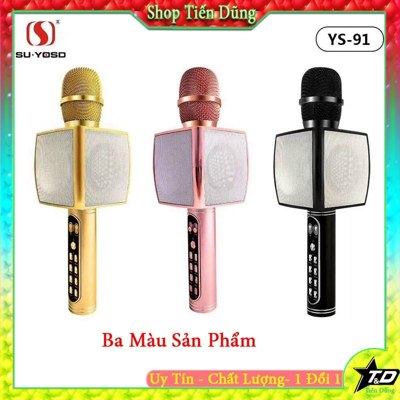 MIC KARAOKE YS91 KIÊM LOA TRỢ GIẢNG HÀNG CHUẨN- MICRO CẦM TAY KARAOKE