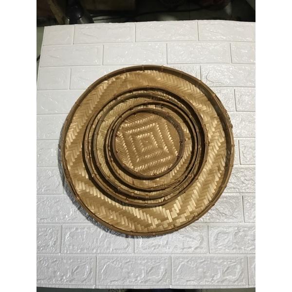 Mẹt tre ,mẹt mây tre đan đựng thức ăn com bo 5 tấm 20,25,30,35,50cm trang trí Tết
