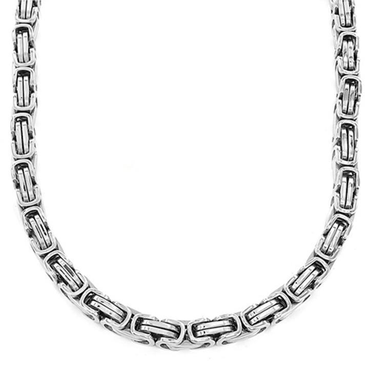 Dây chuyền nam titan cao cấp thời trang kiểu ziczac trangsucpt màu trắng inox thép không gỉ PTDCNA26