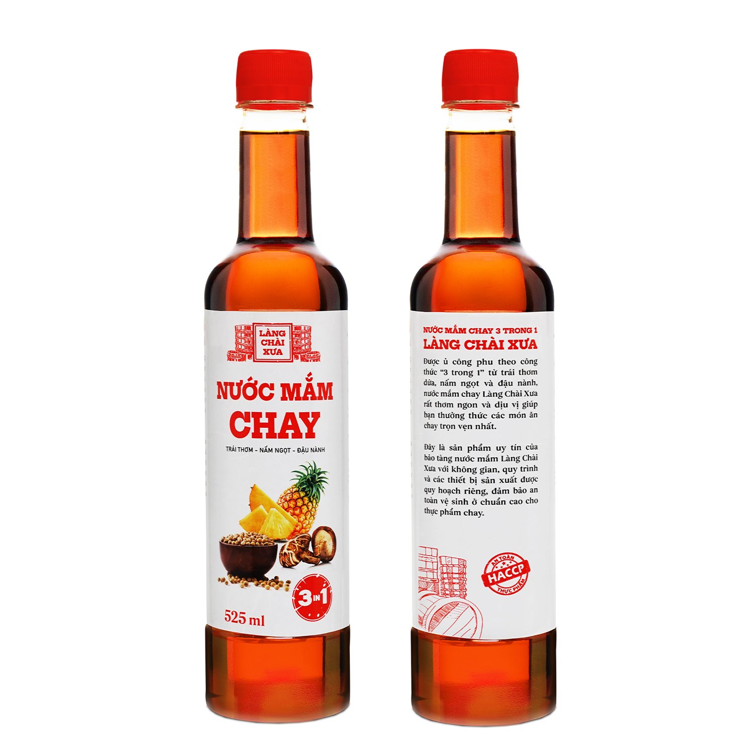Đặc Sản Phan Thiết - Nước Mắm Chay 3 Trong 1 Làng Chài Xưa 525Ml Trái Thơm Nấm Ngọt Đậu Nành 300 Năm Truyền Thống