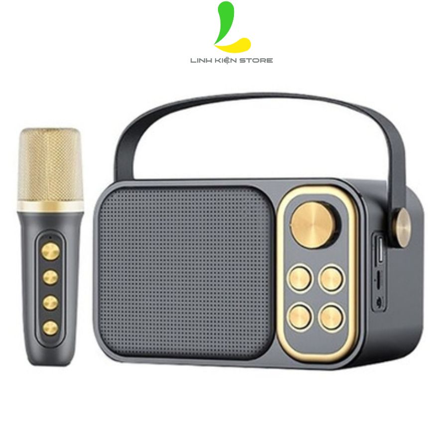 Loa Bluetooth Karaoke Su-Yosd YS103 - Loa xách tay mini chất liệu nhựa cao cấp, công suất 6W và micro không dây - Hàng nhập khẩu