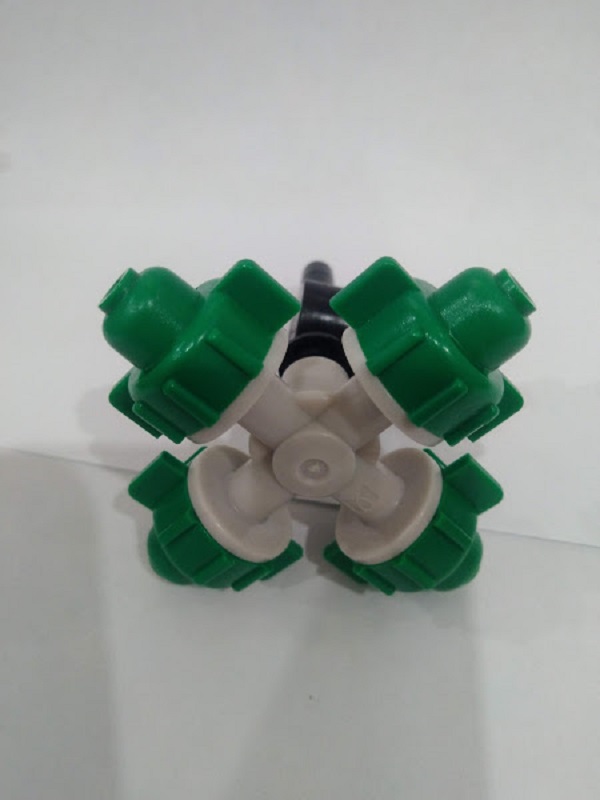 Béc phun sương nhựa tưới cây 4 hướng + van chống rỉ nước