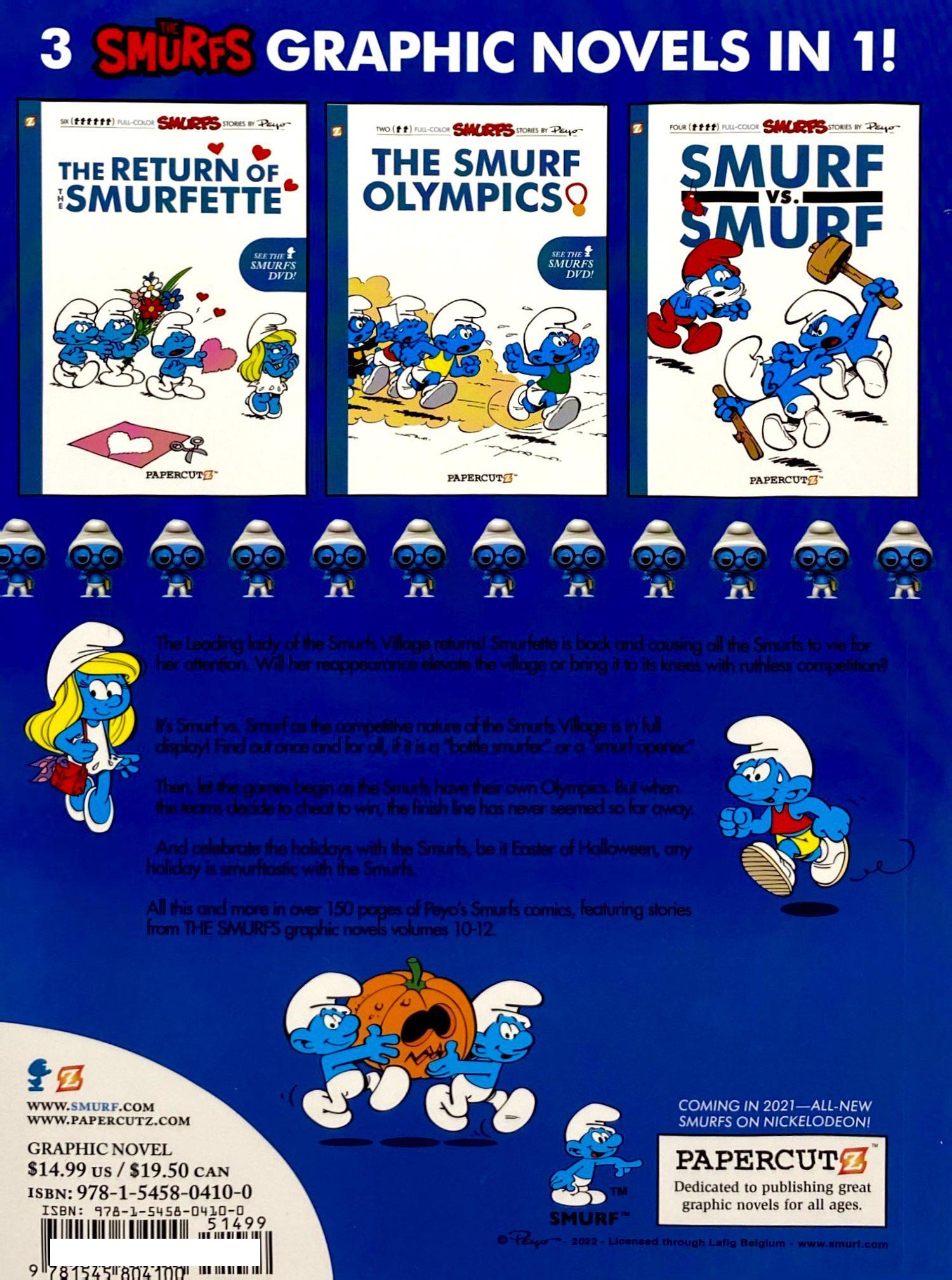 Sách ngoại văn: The Smurfs 3-In-1 #4 - The Return Of Smurfette, The Smurf Olympics, And Smurf Vs Smurf