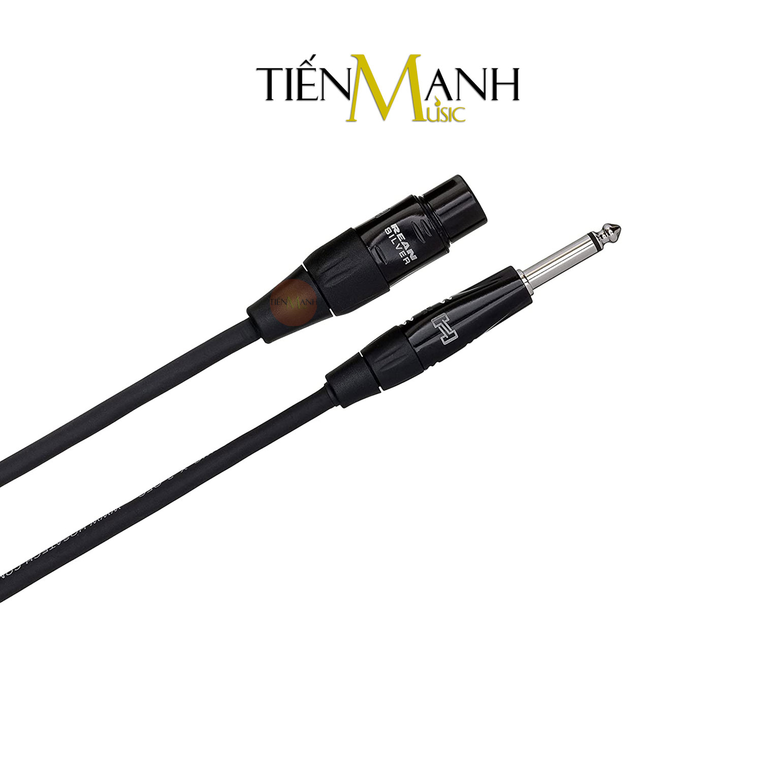 Dây Cáp Micro Hosa Hát Karaoke Pro REAN XLR Canon Cái sang 6ly TS Mono Dài 3m, 7.5m HMIC-010HZ, HMIC-025HZ Cable XLR3F to 1/4 in Hàng Chính Hãng - Kèm Móng Gẩy DreamMaker