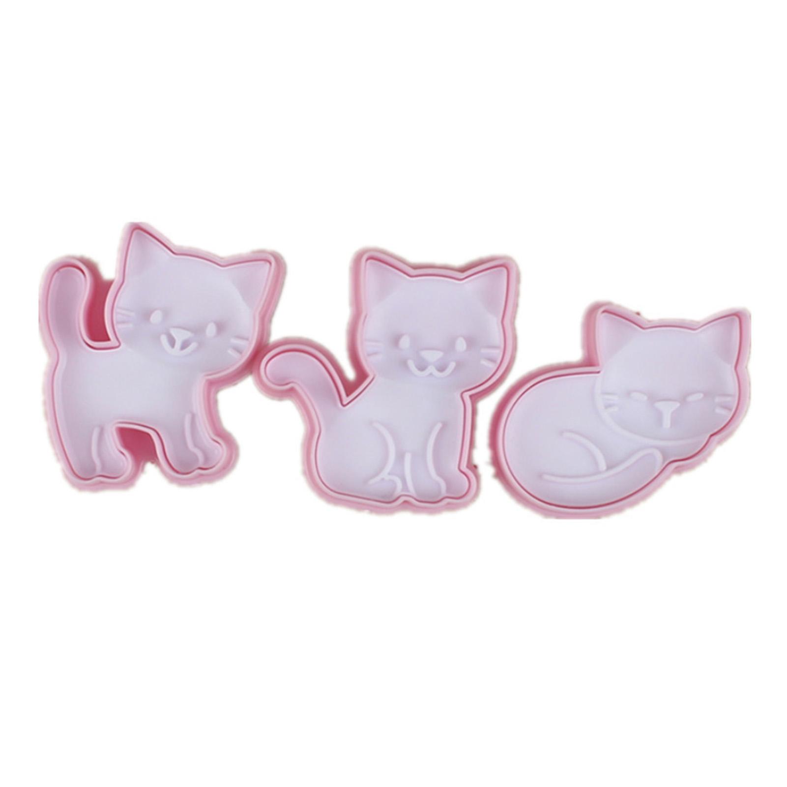 Bô 3 Cái Khuôn Bánh Quy Hình Mèo Dễ Thương DIY