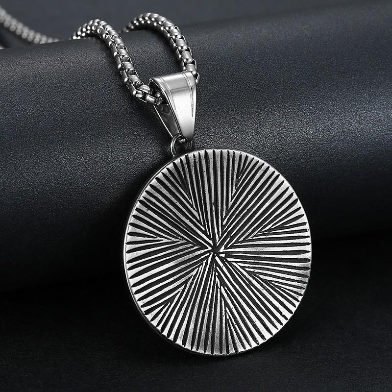 Dây chuyền nam mắt thần Horus - con mắt thứ 3 chất liệu hợp kim titan màu bạc