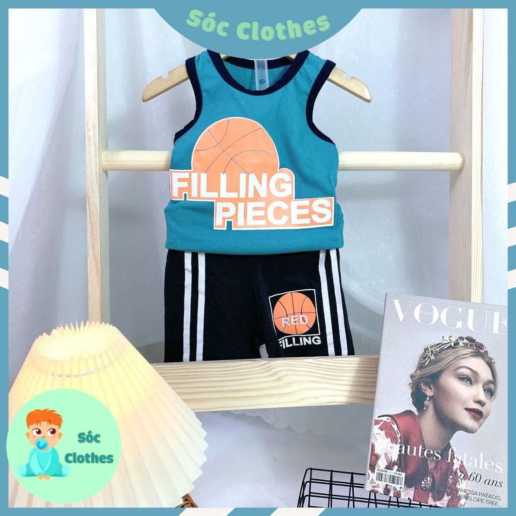Bộ Ba Lổ Bóng Rổ Mùa Hè Cho Bé Trai 8- 22Kg