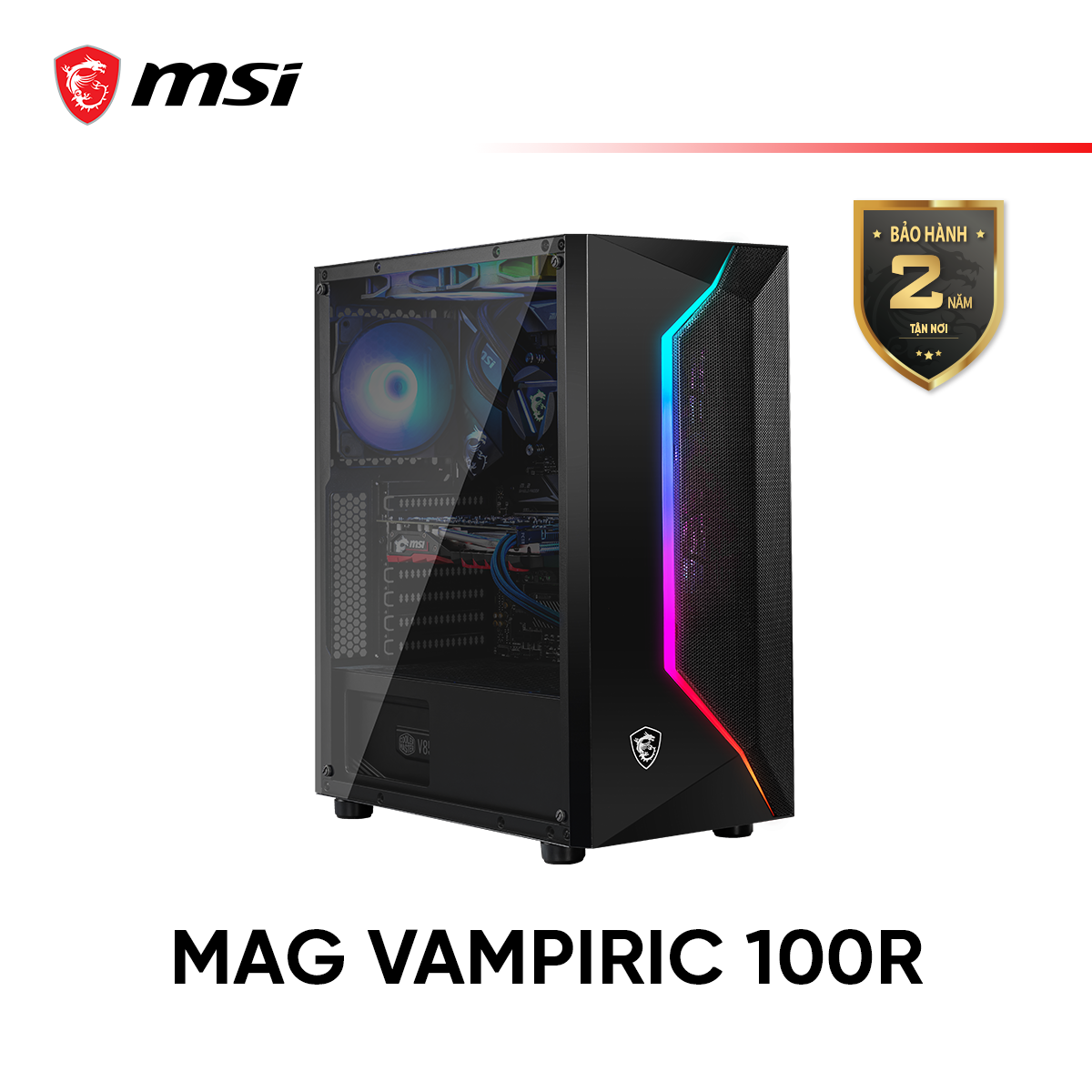 Vỏ máy tính Case MSI MAG VAMPIRIC 100R - Hàng chính hãng