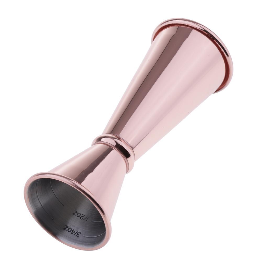 Stainless Cocktail Jigger Wine Mixer Measuring Double Cup Bar Supplies Red