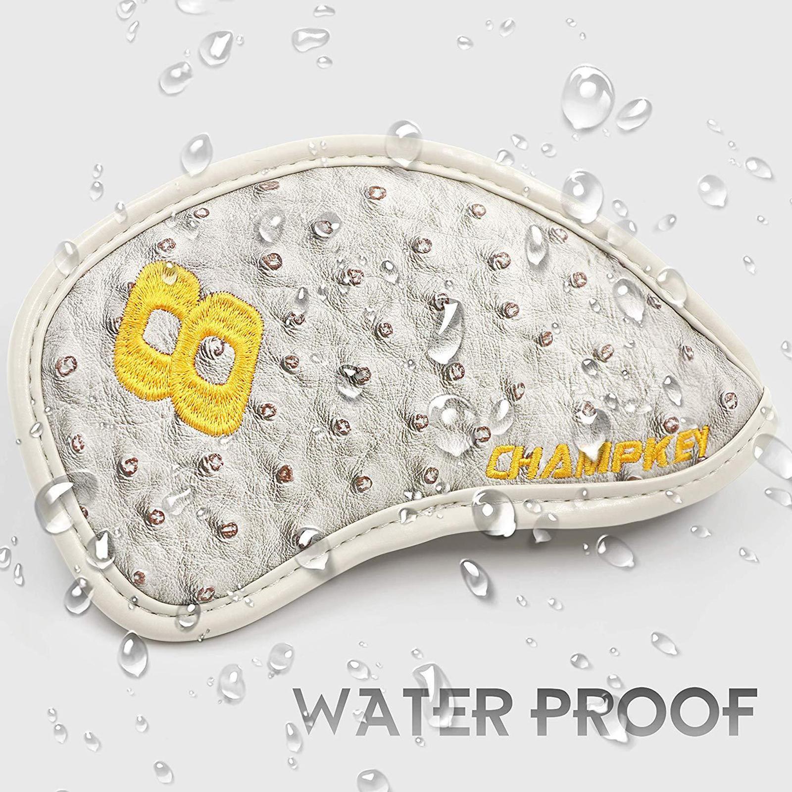 Golf Club Iron Head Cover Golfer Headcovers Protection Waterproof White