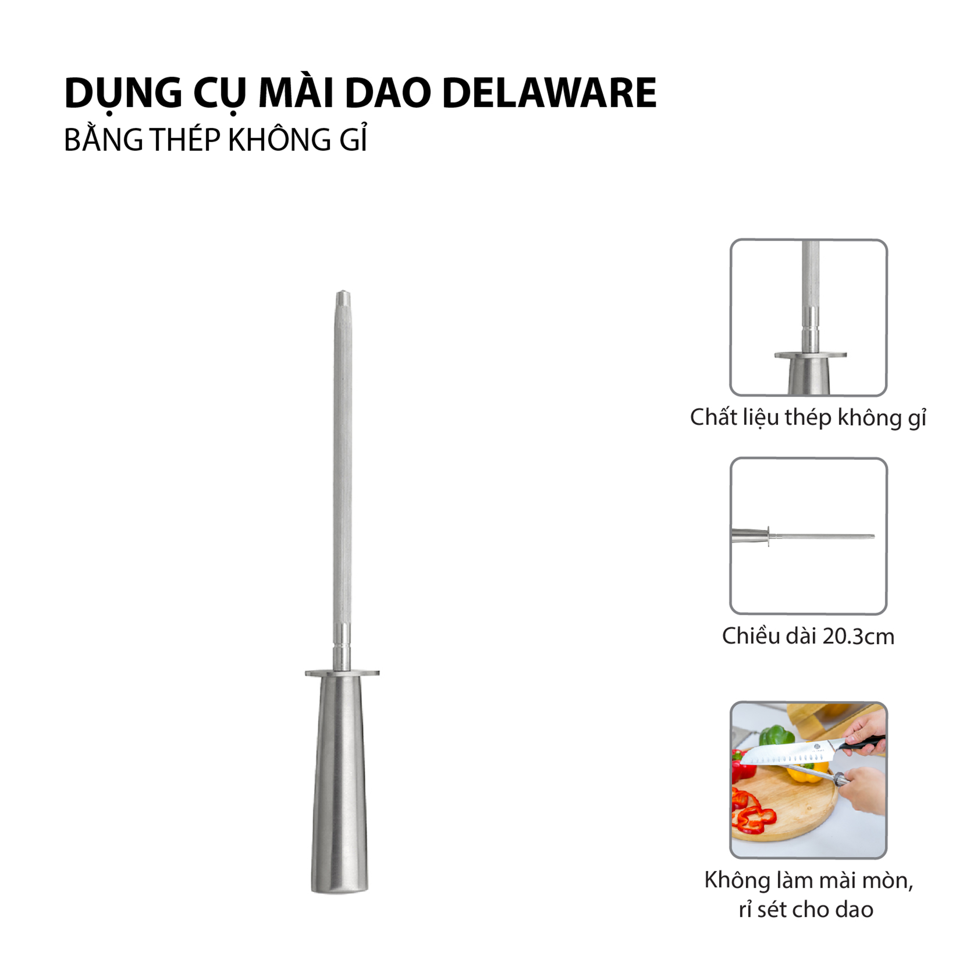 Dụng Cụ Mài Dao Delaware Bằng Thép Không Gỉ - 3000624