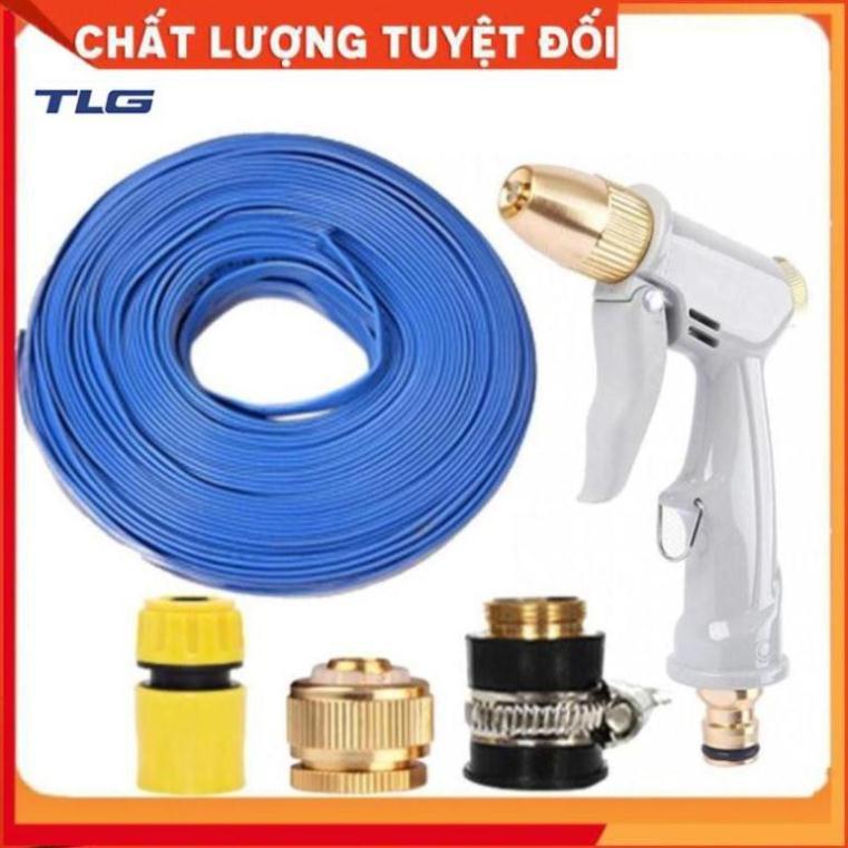 Bộ dây vòi xịt nước tưới cây rửa xe,tăng áp 3 lần, loại 7-10m 206846