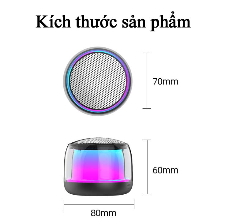 Loa Bluetooth Mini Không Dây Smart Speaker S9 Có Đèn LED Cầm Tay Giá Rẻ Treble Rời Nghe Nhạc Công Suất Lớn Hát Karaoke Vi Tính Tương Thích Với Điện Thoại Máy Tính